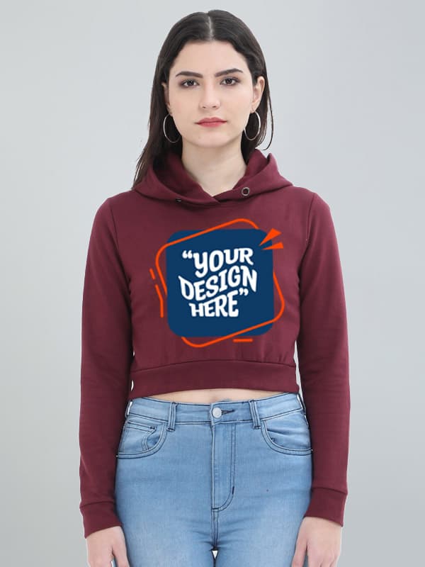 Rare Ember Female Cropped Hoodie