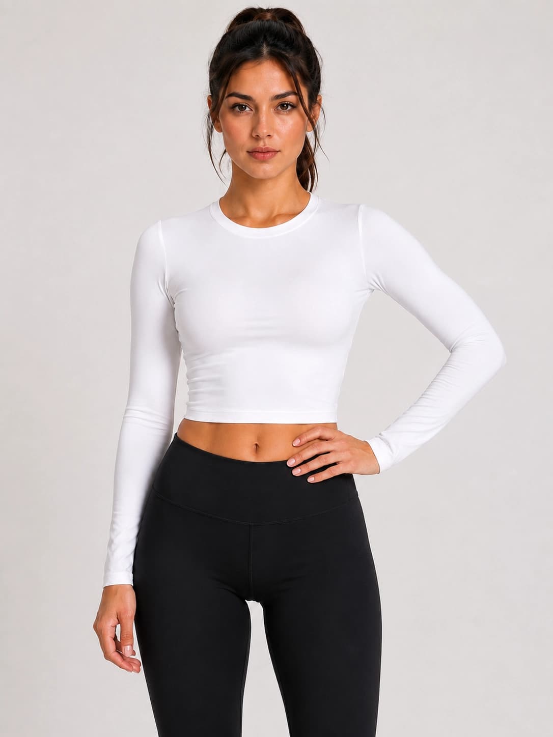Rare Ember AOP Full Sleeve Crop Top